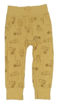 Žluté žebrované lehké tepláky s Púem Primark