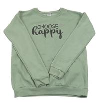 Olivová mikina s nápisem Y.F.K.