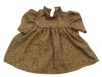 Hnědo-černá vzorovaná lehká halenka shein