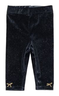 Tmavomodré třpytivé sametové legíny orchestra