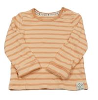 Oranžové pruhované žebrované triko George