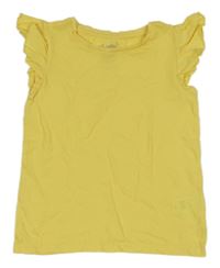 Žluté tričko s volánky C&A