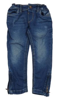 Tmavomodré skinny rifle 