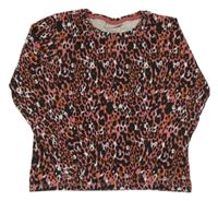 Černo-vínové leopardí triko Matalan