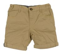 Hnědé plátěné chino kraťasy F&F