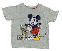 Šedé melírované tričko s Mickeym Primark