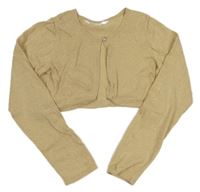 Zlaté třpytivé svetrové bolerko H&M