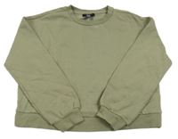 Khaki crop mikina New Look