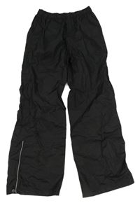 Černé šusťákové kalhoty Pocopiano