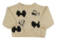 Béžová mikina s Minnie a mašlemi Zara
