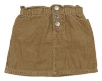 Béžová manšestrová sukně Denim Co.