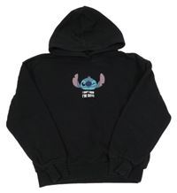 Černá mikina se Stitchem a kapucí Disney