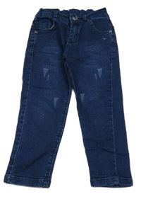 Tmavomodré rifle s prošoupáním 