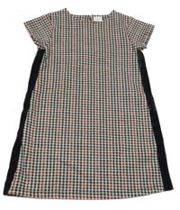 Bílo-černo-červené kostkované šaty Next