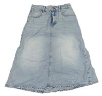 Světlemodrá riflová dlouhá sukně Zara