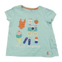 Světlemodré tričko s obrázky Joules