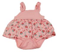 Růžové body se sukní s jahodami 