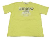 Světlezelené tričko s nápisem 