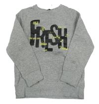 Šedá mikina s nápisy George