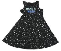 Černé šaty s hvězdami a nápisem Page one young