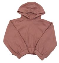 Starorůžová crop mikina s kapucí George