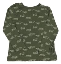 Khaki triko s auty Topolino