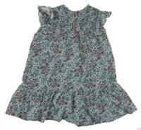 Šedomodro-růžové květované šaty Primark