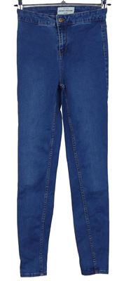 Dámské modré skinny rifle s vysokým pasem New Look 