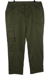 Nové - Pánské khaki podšité outdoorové kalhoty s kapsou Traders vel. 40