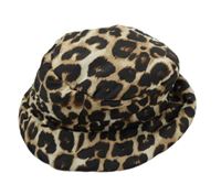 Dámský černo-béžový vzorovaný šusťákový zateplený klobouk 