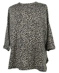 Dámské černo-šedo-růžové vzorované úpletové tričko New Look