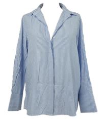 Dámská světlemodro-bílá pruhovaná halenka Amisu 