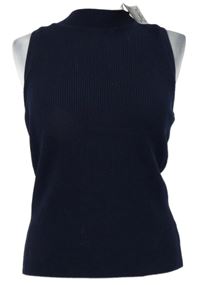 Nové - Dámský tmavomodrý žebrovaný pletený top UniQlo