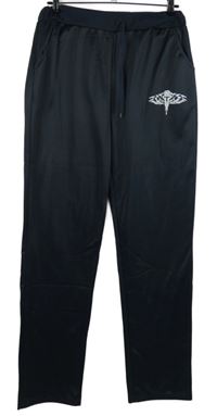 Dámské tmavomodré sportovní tepláky s můrou