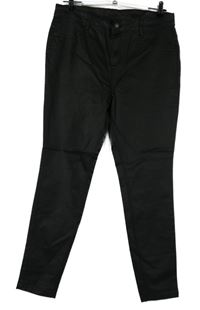 Dámské černé potažené kalhoty Gina