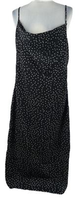 Dámské černé puntíkované midi šaty s vodou MissGuided 