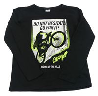 Černé triko s cyklistou Chapter young