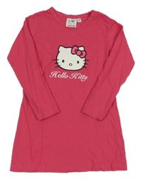 Malinové bavlněné šaty s Hello Kitty Sanrio