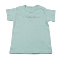 Světlemodré tričko s logem Benetton