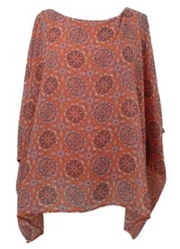 Dámská růžová halenková tunika se vzorem Tom Tailor