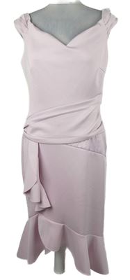 Dámské světlerůžové šaty s volánky Venus