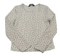 Bílé puntíkaté žebrované triko Primark
