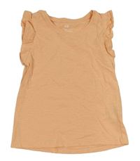 Meruňkové tričko s volánky H&M