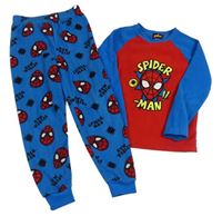 Modro-červené fleecové pyžamo se Spidermanem Marvel