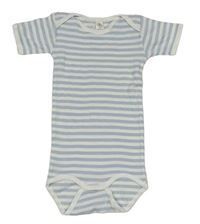 Světlemodro-bílé pruhované body 