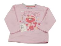 Světlerůžová mikina s kočkou zn. Ergee