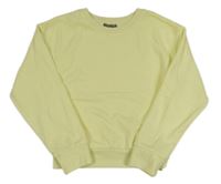 Citronová crop mikina 