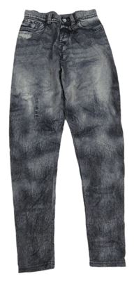 Šedo-černé legíny riflového vzhledu Y.F.K.