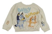 Smetanová oversize mikina s pejsky - Bluey a Bingo George