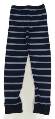 Tmavo-světlemodré pruhované spodní kalhoty 